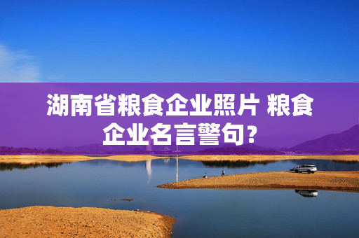 湖南省粮食企业照片 粮食企业名言警句？