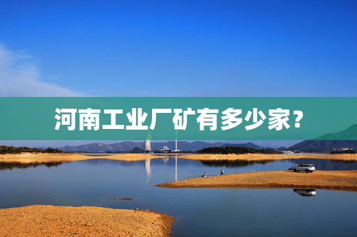 河南工业厂矿有多少家？