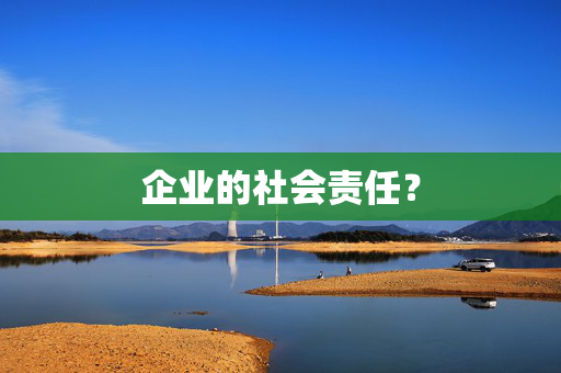 企业的社会责任？