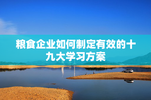 粮食企业如何制定有效的十九大学习方案