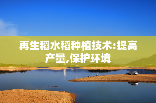 再生稻水稻种植技术:提高产量,保护环境