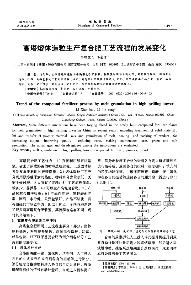 复合肥生产技术(复合肥生产工艺流程简介)